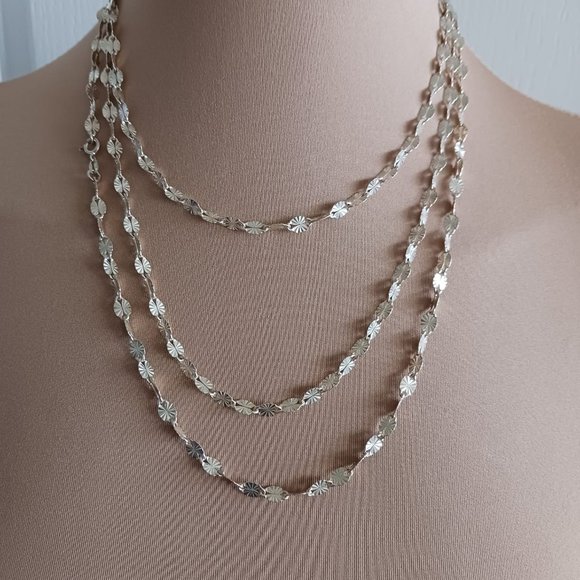 JCM Italy 925 Sterling Silver Super Long Chain Necklace 60 in long - Picture 14 of 15